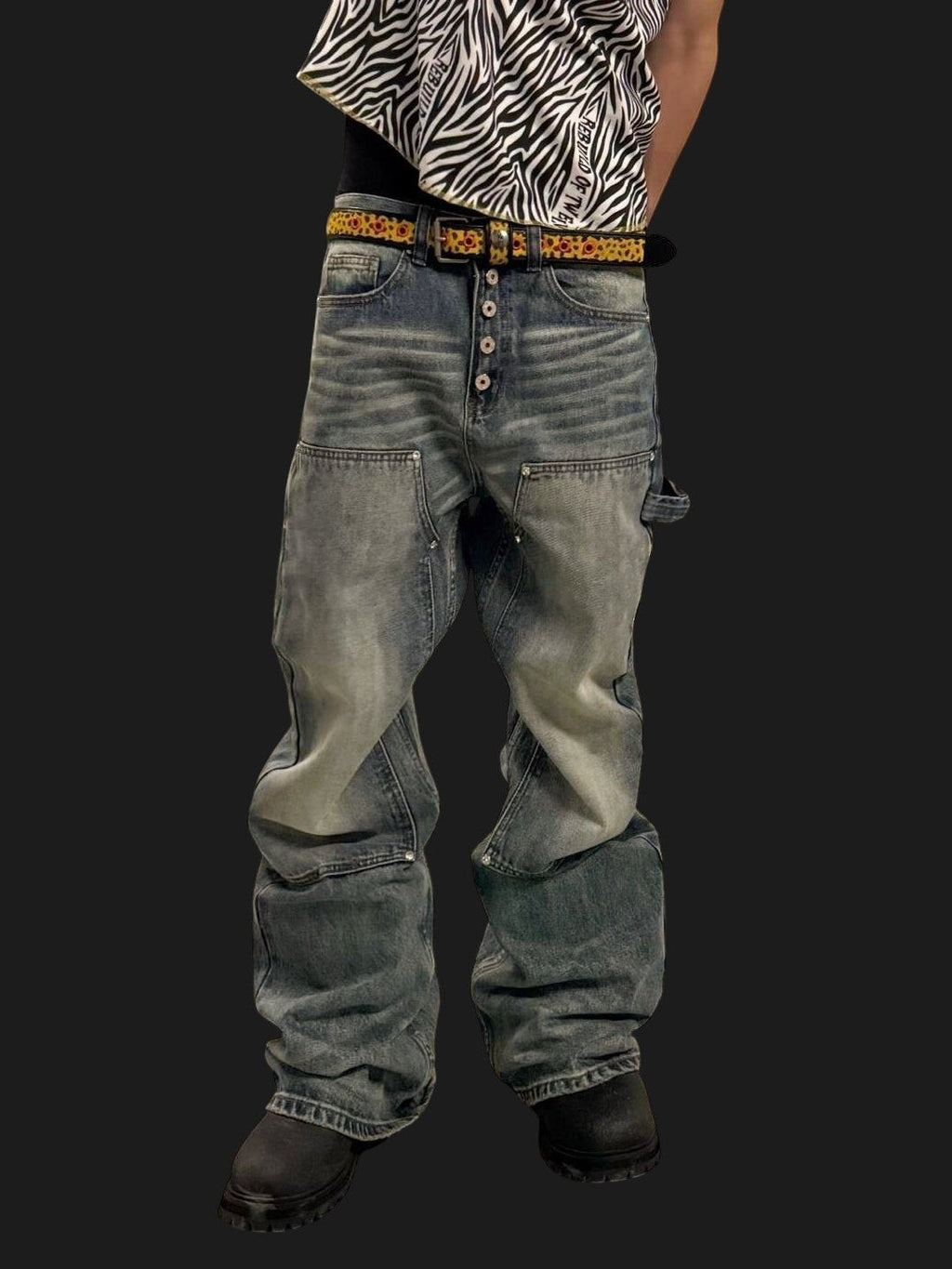 Distressed Carpenter Denim