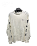 Vicious Archive Tag Longsleeve aus weißer Baumwolle mit Grafik-Print auf der Brust und den Ärmeln