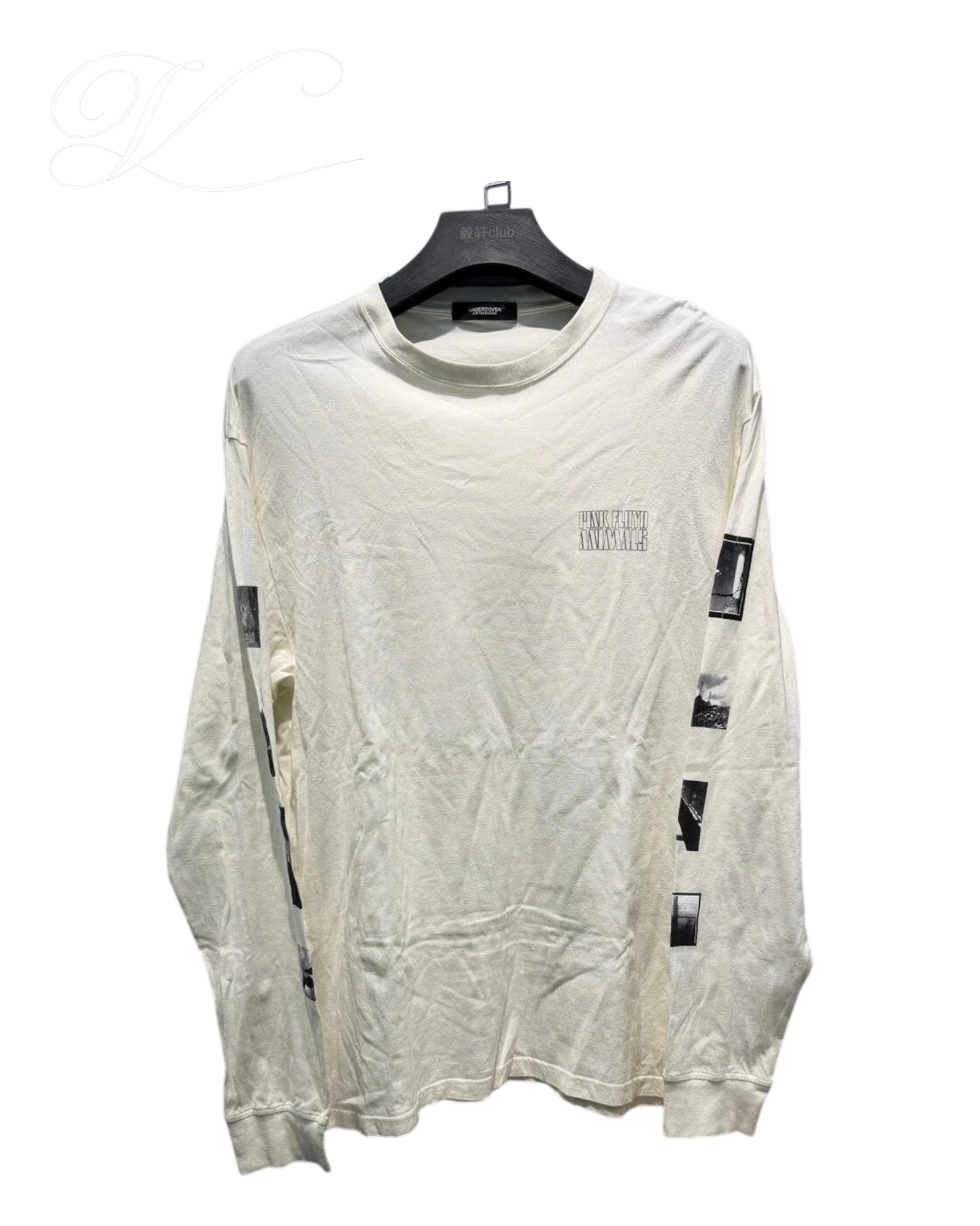 Vicious Archive Tag Longsleeve aus weißer Baumwolle mit Grafik-Print auf der Brust und den Ärmeln