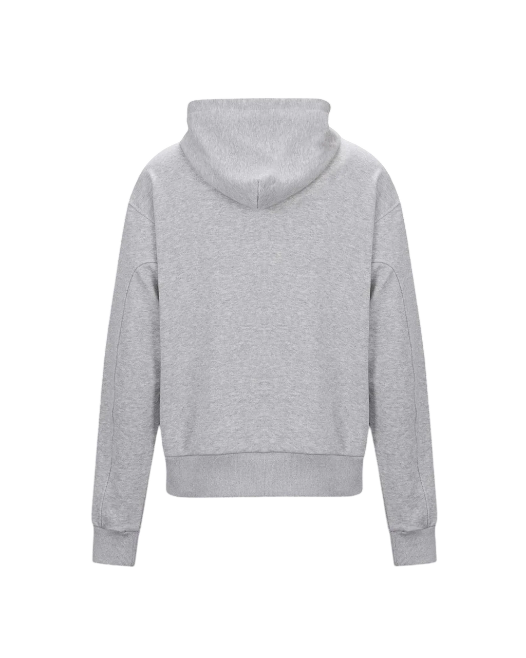 Vicious License Hoodie in Grau aus schwerer Baumwolle mit Kapuze und kurzem Schnitt, Rückansicht