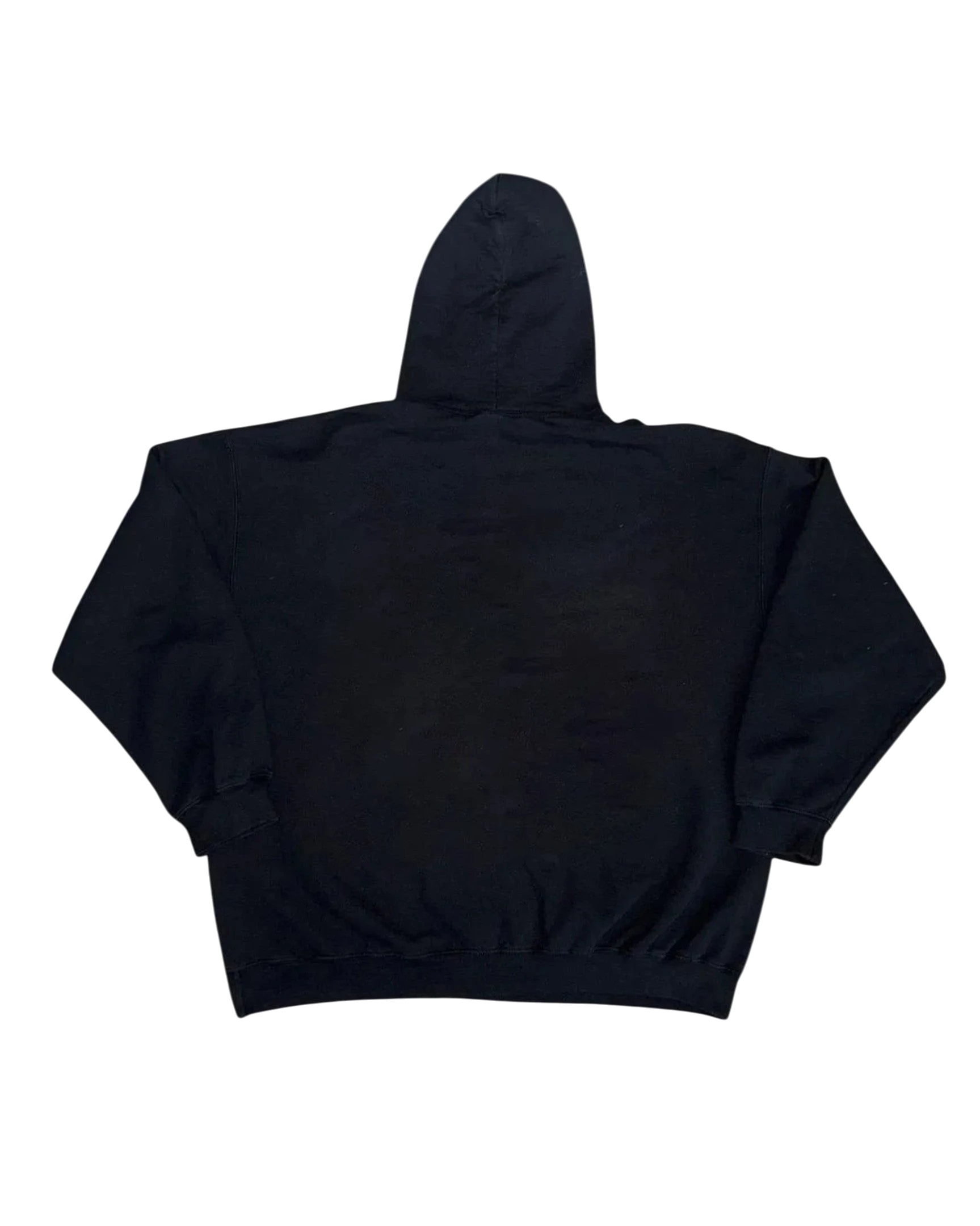 Vicious Locked Hoodie in Schwarz mit Kapuze und Reißverschluss, Rückansicht aus Baumwollmischgewebe