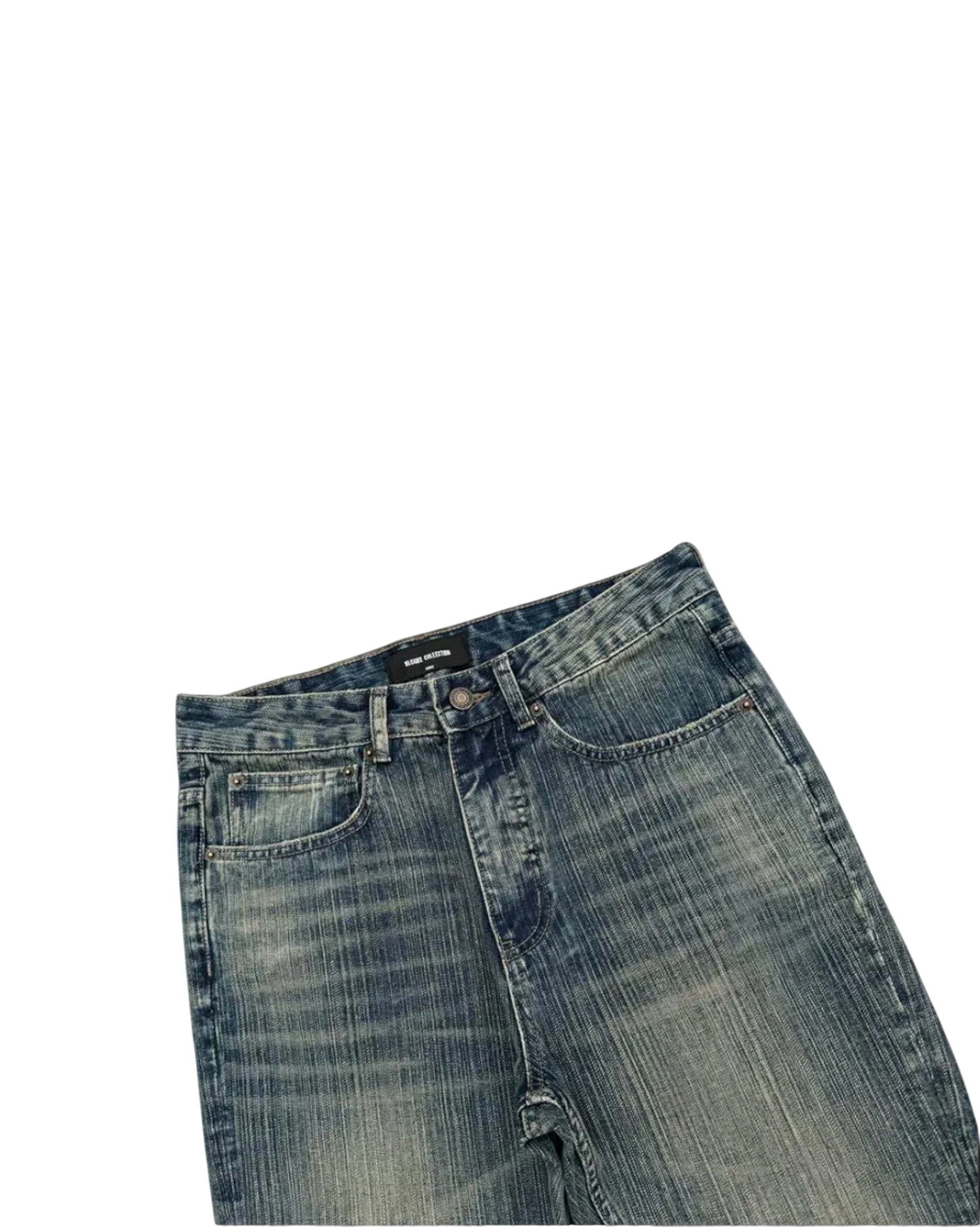 Vicious Relic Wash Bootcut Jeans mit Vintage-Waschung und Distressed-Details in Blau aus Baumwollmix