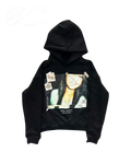 Schwarzer Vicious Hoodie aus 100% Baumwolle mit Make America 2016 Again Grafikprint und entspannter Passform