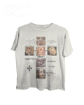 Vicious Smoke Cross T-Shirt aus Baumwolle in Weiß mit grafischem Kreuz-Print aus rauchenden Personen.
