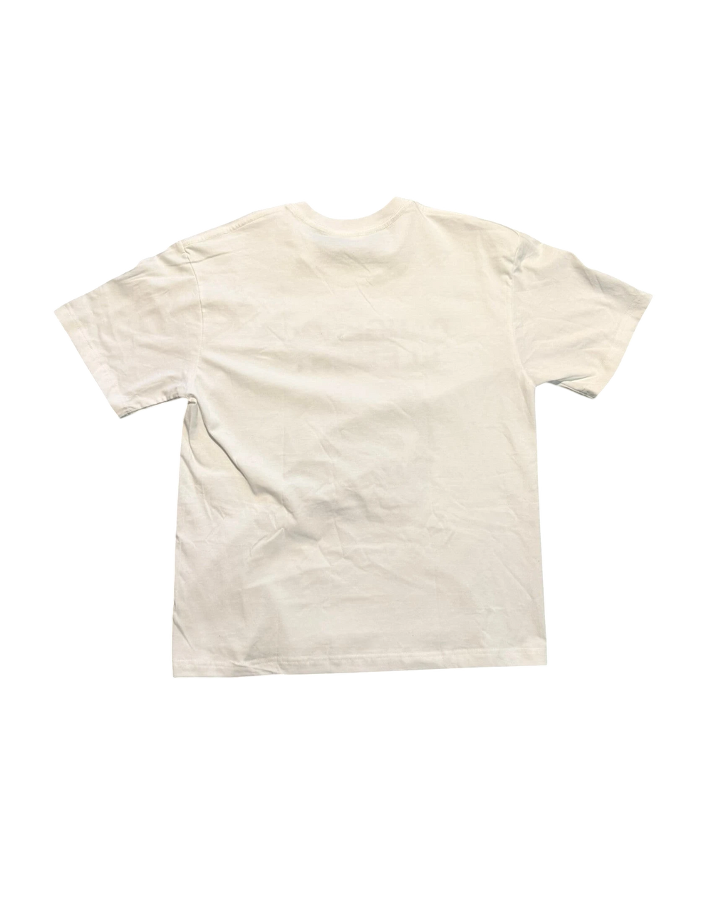Vicious Vampire Tee aus 100% Baumwolle in Weiß mit Rundhalsausschnitt, Rückansicht des T-Shirts.